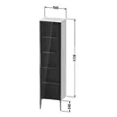 Шкафчик напольный со стеклянными дверцами Duravit XViu 50 x 36 х h201 см, чёрный глянцевый (XV1376LB140) фото 3 Aquada.com.ua