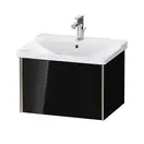 Тумба подвесная под раковину Duravit XViu 61 x 46,9 см, чёрный глянцевый (XV40150B140) фото 1 Aquada.com.ua