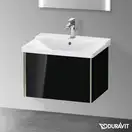 Тумба подвесная под раковину Duravit XViu 61 x 46,9 см, чёрный глянцевый (XV40150B140) фото 2 Aquada.com.ua