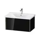 Тумба подвесная под раковину Duravit XViu 81 x 46,9 см, чёрный глянцевый (XV40160B140) фото 1 Aquada.com.ua