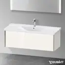 Тумба подвесная под раковину Duravit XViu 121 x 46,9 см, белый глянцевый (XV40180B122) фото 2 Aquada.com.ua