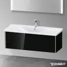 Тумба подвесная под раковину Duravit XViu 121 x 46,9 см, чёрный глянцевый (XV40180B140) фото 2 Aquada.com.ua