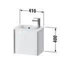 Тумба подвесная под раковину Duravit XViu 41 x 29 см, дуб европейский (XV4024LB152) фото 3 Aquada.com.ua