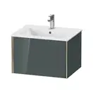 Тумба подвесная под раковину Duravit XViu 61 x 48 см, доломитово-серый глянцевый лак (XV40250B138) фото 1 Aquada.com.ua