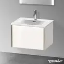 Тумба подвесная под раковину Duravit XViu 61 x 48 см, белый глянцевый (XV40320B122) фото 2 Aquada.com.ua