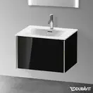 Тумба подвесная под раковину Duravit XViu 61 x 48 см, чёрный глянцевый (XV40320B140) фото 2 Aquada.com.ua