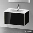 Тумба подвесная под раковину Duravit XViu 71 x 48 см, чёрный глянцевый (XV40330B140) фото 2 Aquada.com.ua