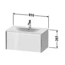 Тумба подвесная под раковину Duravit XViu 81 x 48 см, белый глянцевый (XV40340B122) фото 3 Aquada.com.ua