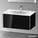 Тумба подвесная под раковину Duravit XViu 81 x 48 см, чёрный глянцевый (XV40340B140) фото 2 Aquada.com.ua
