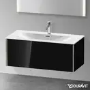 Тумба подвесная под раковину Duravit XViu 101 x 48 см, чёрный глянцевый (XV40350B140) фото 2 Aquada.com.ua