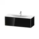 Тумба подвесная под раковину Duravit XViu 121 x 48 см, чёрный глянцевый (XV40360B140) фото 1 Aquada.com.ua