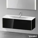 Тумба подвесная под раковину Duravit XViu 121 x 48 см, чёрный глянцевый (XV40360B140) фото 2 Aquada.com.ua