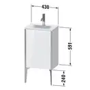 Тумба напольная под раковину Duravit XViu 43 x 31 см, белый глянцевый (XV4068LB122) фото 3 Aquada.com.ua