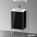 Тумба напольная под раковину Duravit XViu 43 x 31 см, чёрный глянцевый (XV4068LB140) фото 2 Aquada.com.ua