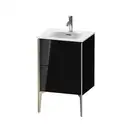 Тумба напольная под раковину Duravit XViu 51 x 42 см, чёрный глянцевый (XV40690B140) фото 1 Aquada.com.ua