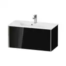 Тумба подвесная компакт, под раковину Duravit XViu 81 x 39 см, чёрный глянцевый (XV40790B140) фото 1 Aquada.com.ua