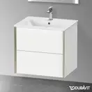 Тумба подвесная под раковину Duravit XViu 61 x 48 см, белый матовый (XV41250B118) фото 2 Aquada.com.ua