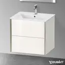 Тумба подвесная под раковину Duravit XViu 61 x 48 см, белый глянцевый (XV41250B122) фото 2 Aquada.com.ua