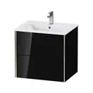 Тумба подвесная под раковину Duravit XViu 61 x 48 см, чёрный глянцевый (XV41250B140) фото 1 Aquada.com.ua