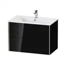 Тумба подвесная под раковину Duravit XViu 81 x 48 см, чёрный глянцевый (XV41260B140) фото 1 Aquada.com.ua