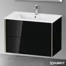 Тумба подвесная под раковину Duravit XViu 81 x 48 см, чёрный глянцевый (XV41260B140) фото 2 Aquada.com.ua