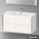 Тумба подвесная под раковину Duravit XViu 101 x 48 см, белый глянцевый (XV41270B122) фото 2 Aquada.com.ua