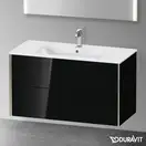 Тумба подвесная под раковину Duravit XViu 101 x 48 см, чёрный глянцевый (XV41270B140) фото 2 Aquada.com.ua