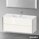 Тумба подвесная под раковину Duravit XViu 121 x 48 см, белый глянцевый (XV41280B122) фото 2 Aquada.com.ua