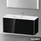 Тумба подвесная под раковину Duravit XViu 121 x 48 см, чёрный глянцевый (XV41280B140) фото 2 Aquada.com.ua