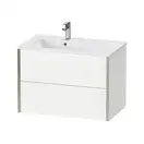 Тумба подвесная под раковину, чаша слева Duravit XViu 81 x 48 см, белый матовый (XV41580B118) фото 1 Aquada.com.ua