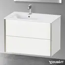Тумба подвесная под раковину, чаша слева Duravit XViu 81 x 48 см, белый матовый (XV41580B118) фото 2 Aquada.com.ua