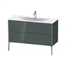 Тумба напольная под раковину Duravit XViu 121 x 48 см, доломитово-серый глянцевый лак (XV43040B138) фото 1 Aquada.com.ua
