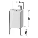 Тумба напольная под раковину Duravit XViu 41 x 29 см, белый матовый (XV4480LB118) фото 3 Aquada.com.ua