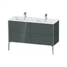 Тумба напольная под раковину Duravit XViu 128 x 48 см, доломитово-серый глянцевый лак (XV44850B138) фото 1 Aquada.com.ua