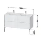Тумба напольная под раковину Duravit XViu 128 x 48 см, доломитово-серый глянцевый лак (XV44850B138) фото 2 Aquada.com.ua