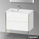 Тумба напольная под раковину, чаша слева Duravit XViu 81 x 48 см, белый матовый (XV44860B118) фото 2 Aquada.com.ua