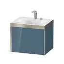 Тумба подвесная с раковиной c-bonded Duravit XViu 60 x 48 см, голубой глянцевый (XV4609EB147P) фото 1 Aquada.com.ua