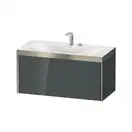 Тумба подвесная с раковиной c-bonded Duravit XViu 100 x 48 см, доломитово-серый глянцевый лак (XV4611EB138P) фото 1 Aquada.com.ua