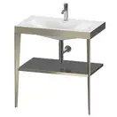 Металлическая консоль с раковиной c-bonded Duravit XViu 80 х 48 х h85 см, матовое шампанское/серый (XV4715OB189) фото 1 Aquada.com.ua