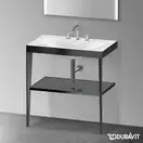 Металлическая консоль с раковиной c-bonded Duravit XViu 80 х 48 х h85 см, чёрный матовый/серый (XV4715TB289) фото 2 Aquada.com.ua