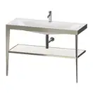 Металлическая консоль с раковиной c-bonded Duravit XViu 120 х 48 х h85 см, матовое шампанское/белый глянцевый (XV4717OB185) фото 1 Aquada.com.ua