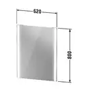 Зеркало с LED подсветкой Duravit XViu 62 х 4 х h80 см, версия "icon" (XV70410B1B1) фото 5 Aquada.com.ua