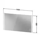 Зеркало с LED подсветкой Duravit XViu 142 х 4 х h80 см, версия "icon" (XV70460B2B2) фото 5 Aquada.com.ua