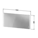 Зеркало с LED подсветкой Duravit XViu 162 х 4 х h80 см, версия "icon" (XV70470B2B2) фото 4 Aquada.com.ua
