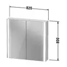 Зеркальный шкафчик с LED подсветкой Duravit XViu 82 х 15,6 х h80 см, версия «sensor» (XV71320B1B1) фото 3 Aquada.com.ua