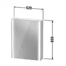 Зеркальный шкафчик с LED подсветкой Duravit XViu 62 х 15,6 х h80 см, версия «icon» (XV7141LB1B1) фото 3 Aquada.com.ua