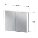 Зеркальный шкафчик с LED подсветкой Duravit XViu 82 х 15,6 х h80 см, версия «icon» (XV71420B2B2) фото 4 Aquada.com.ua