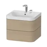 Тумба подвесная с раковиной c-shaped Duravit Happy D.2 Plus 57,5 х 49 см, дуб средиземноморский (HP4345E7171)