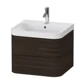 Тумба подвесная с раковиной c-shaped Duravit Happy D.2 Plus 57,5 х 49 см, орех брашированный (HP4345O6969)