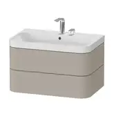 Тумба подвесная с раковиной c-shaped Duravit Happy D.2 Plus 77,5 х 49 см, серо-коричневый шелковисто-матовый лак (HP4347E6060)